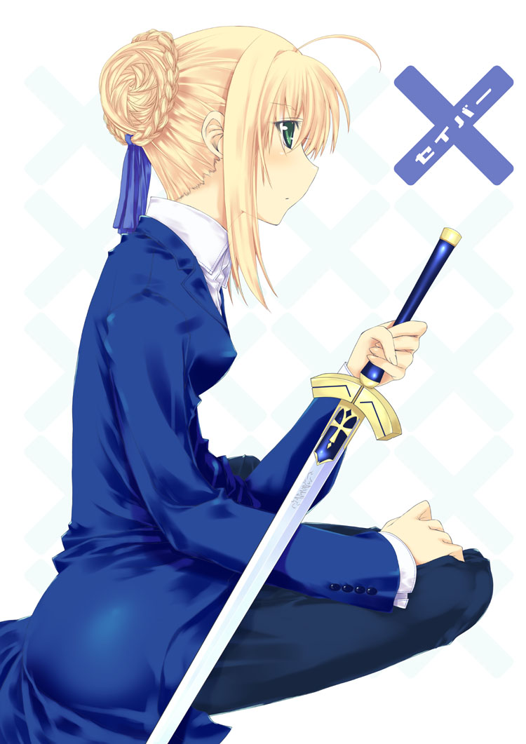 artoria pendragon and saber (fate and 1 more) drawn by mizuki_makoto