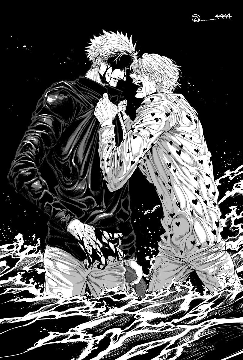 donquixote doflamingo and donquixote rocinante (one piece) drawn by 4444_(tetsuya)