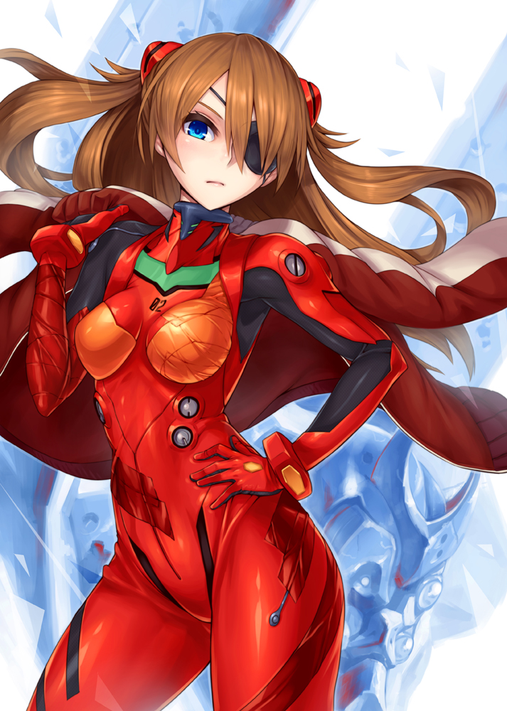 souryuu asuka langley and eva 02 (neon genesis evangelion and 2 more) drawn by nidy