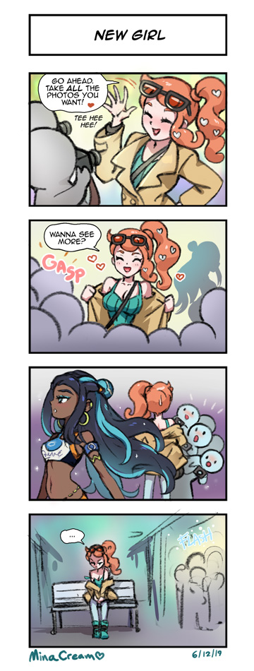 nessa and sonia (pokemon and 1 more) drawn by mina_cream
