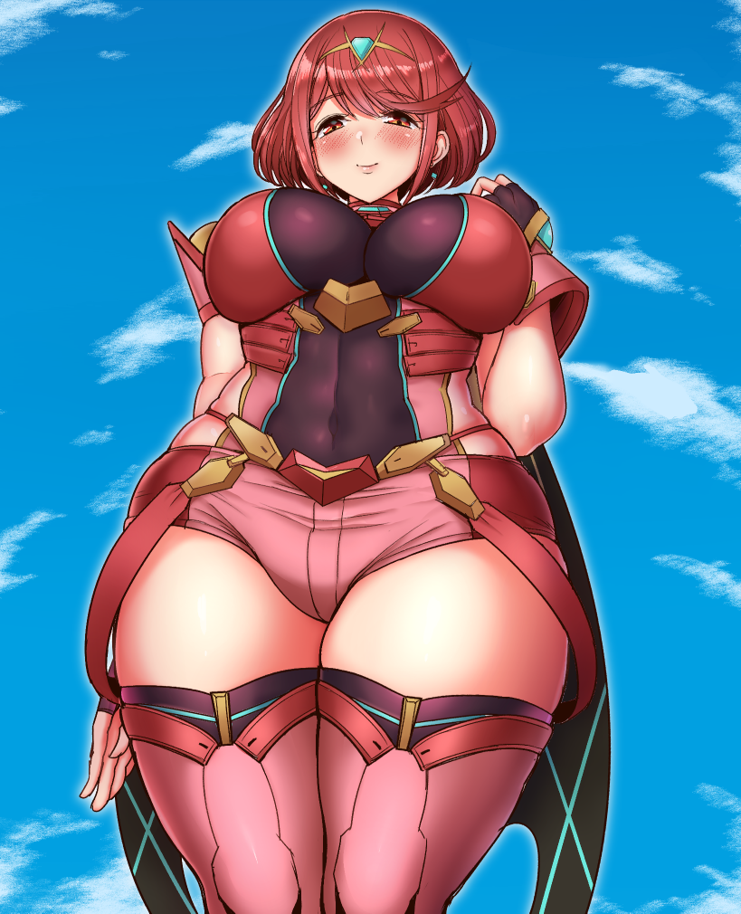 pyra (xenoblade chronicles and 1 more) drawn by tyranu