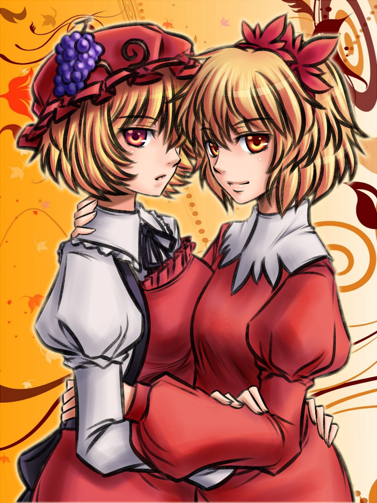 aki minoriko and aki shizuha (touhou) drawn by five-seven_(0verlimits)