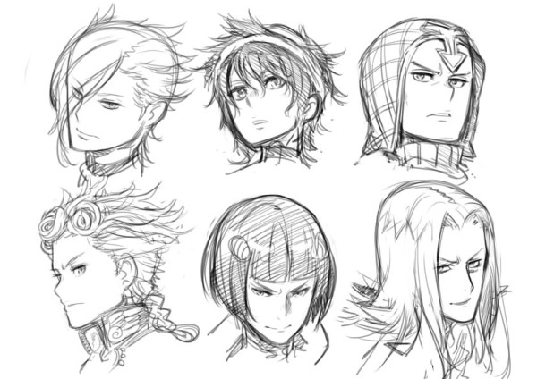 giorno giovanna, bruno bucciarati, guido mista, narancia ghirga, pannacotta fugo, and 1 more (jojo no kimyou na bouken and 1 more) drawn by kuroboshi_kouhaku