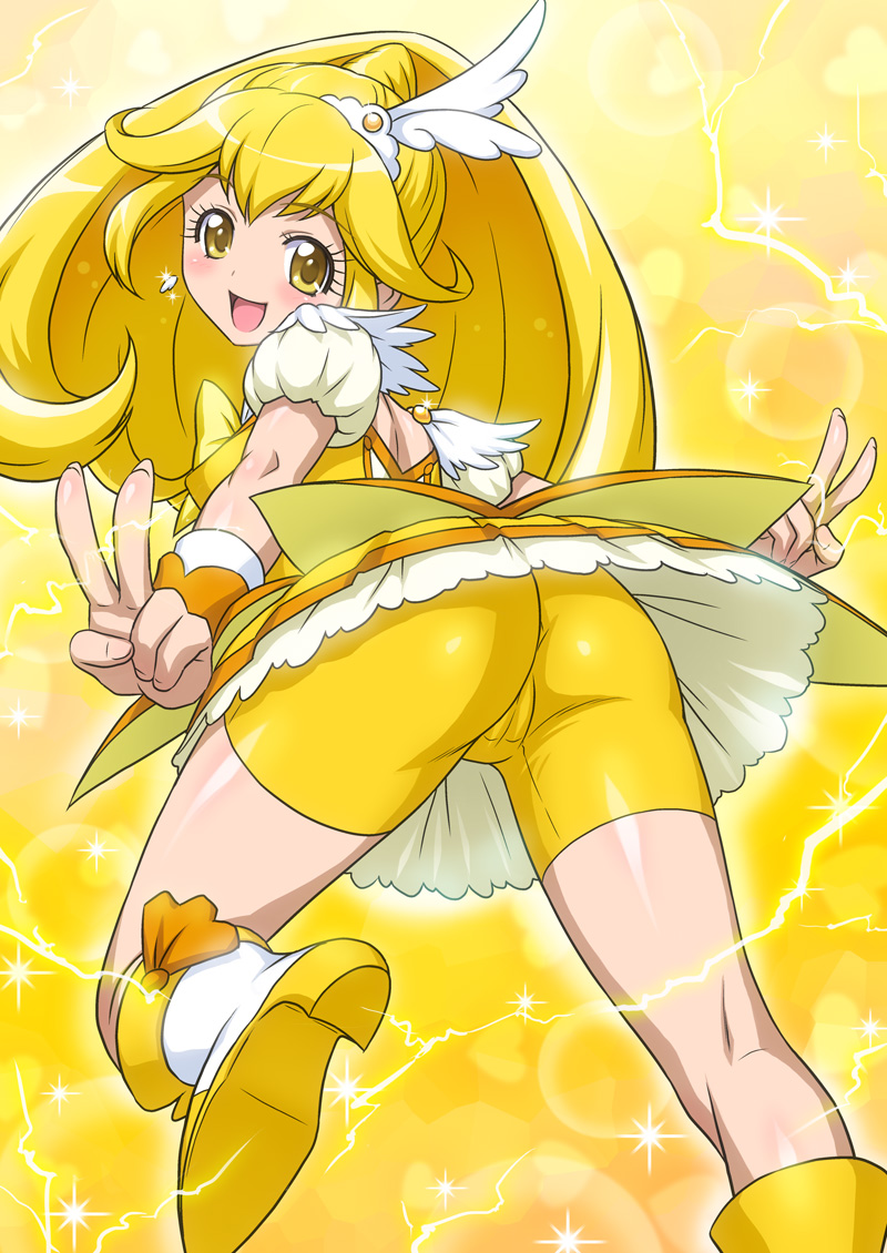 kise yayoi and cure peace (precure and 1 more) drawn by joy_ride