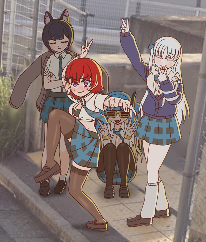 cheona, janghwa, vargr, and fafnir (last origin) drawn by rodong8