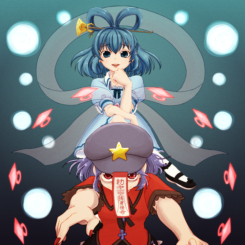 kaku seiga and miyako yoshika (touhou) drawn by ilus