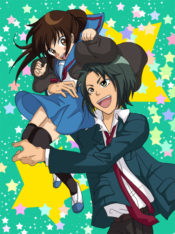 kyonko and tsuruya-senpai (suzumiya haruhi no yuuutsu) drawn by hasuko_(ryuugetsu_shuan)