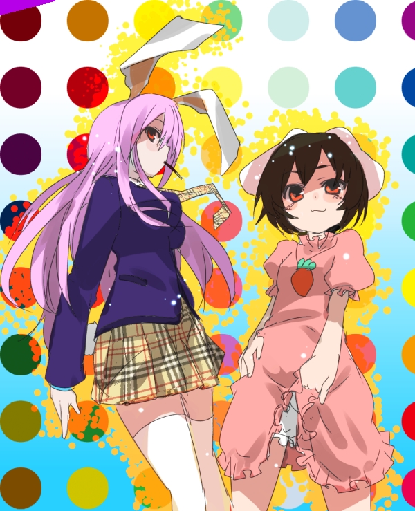 reisen udongein inaba and inaba tewi (touhou) drawn by shirow_(crazy)