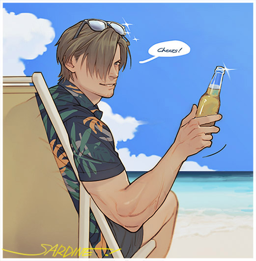 leon s. kennedy (resident evil) drawn by sardine_(kjr0313)
