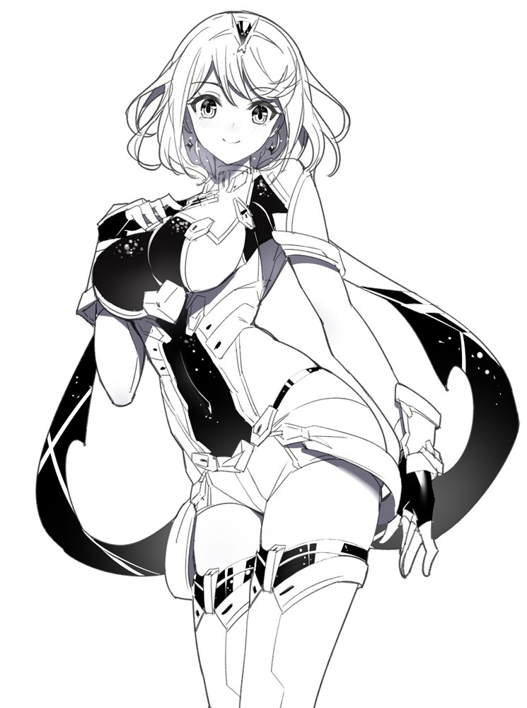 pyra (xenoblade chronicles and 1 more) drawn by ririko_(zhuoyandesailaer)
