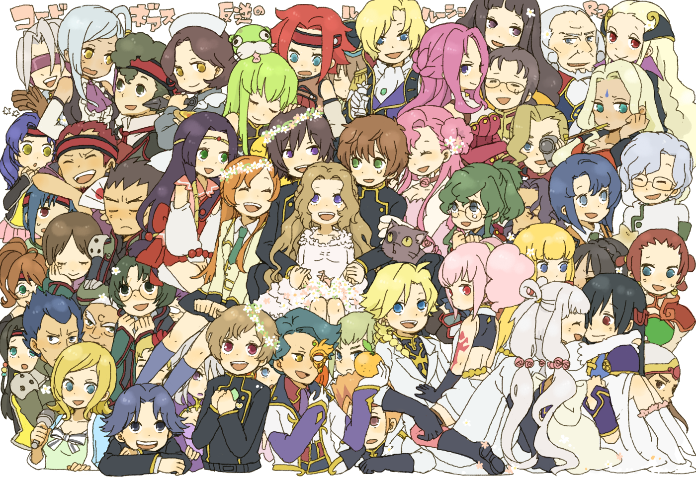 C C Lelouch Lamperouge Kallen Stadtfeld Kururugi Suzaku Nunnally Lamperouge And 49 More Code Geass And 1 More Drawn By Yukke Danbooru