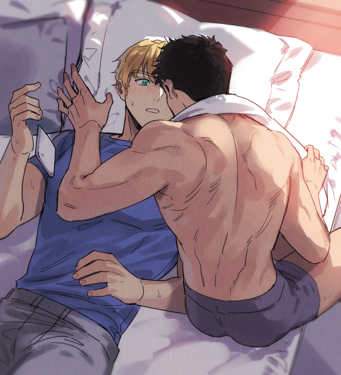 ao isami and lewis smith (yuuki bakuhatsu bang bravern) drawn by maji_(m)