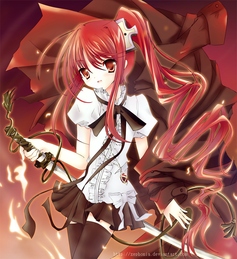 shana and alastor (shakugan no shana) drawn by xephonia