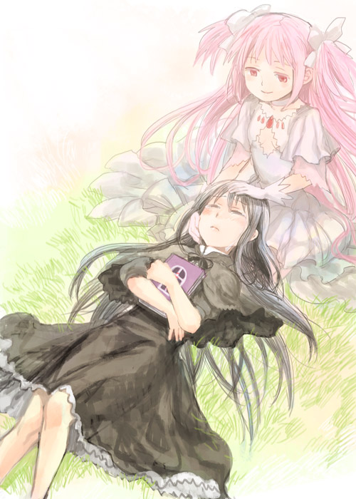 akemi homura, kaname madoka, ultimate madoka, and homulilly (mahou shoujo madoka magica and 1 more) drawn by fukutarou_(enji127)