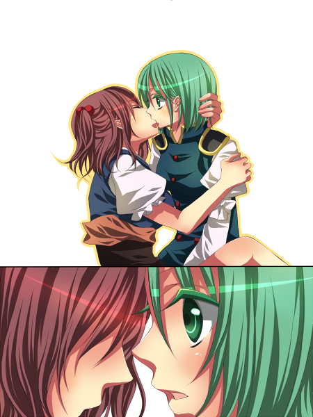 shiki eiki and onozuka komachi (touhou) drawn by tsukioka_tsukiho