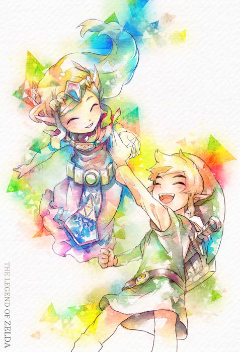 link, princess zelda, and toon link (the legend of zelda) drawn by s1minami