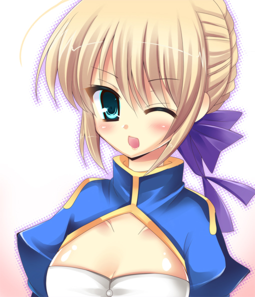 artoria pendragon and saber (fate and 1 more) drawn by bitter_crown