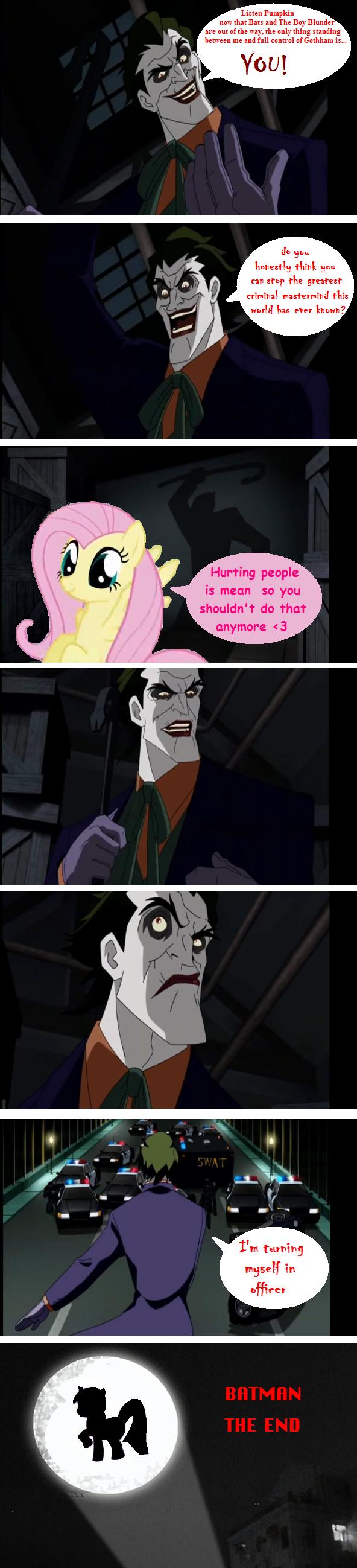 fluttershy and joker (dc comics and 4 more)