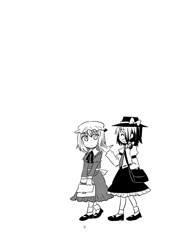 usami renko and maribel hearn (touhou) drawn by hachi_(8bit_canvas)