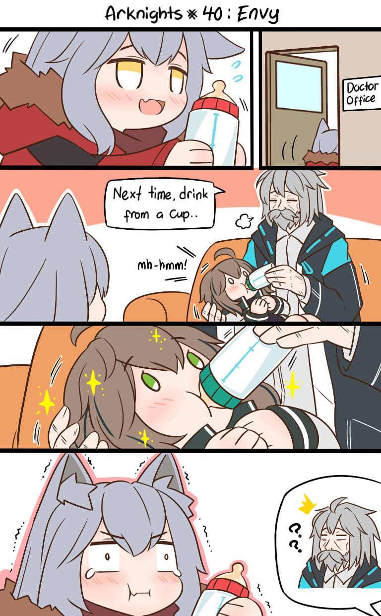 doctor, male doctor, projekt red, old man, and cuora (arknights) drawn by guin_guin