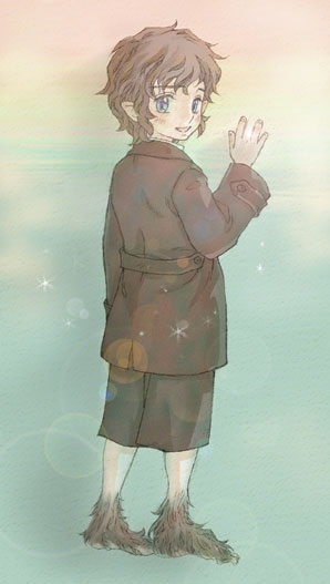 frodo baggins (tolkien's legendarium and 1 more) drawn by appuru