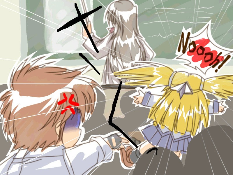 touma hikaru, kurashima nagisa, and tachibana ayaka (izumo) drawn by yamamoto_kazue
