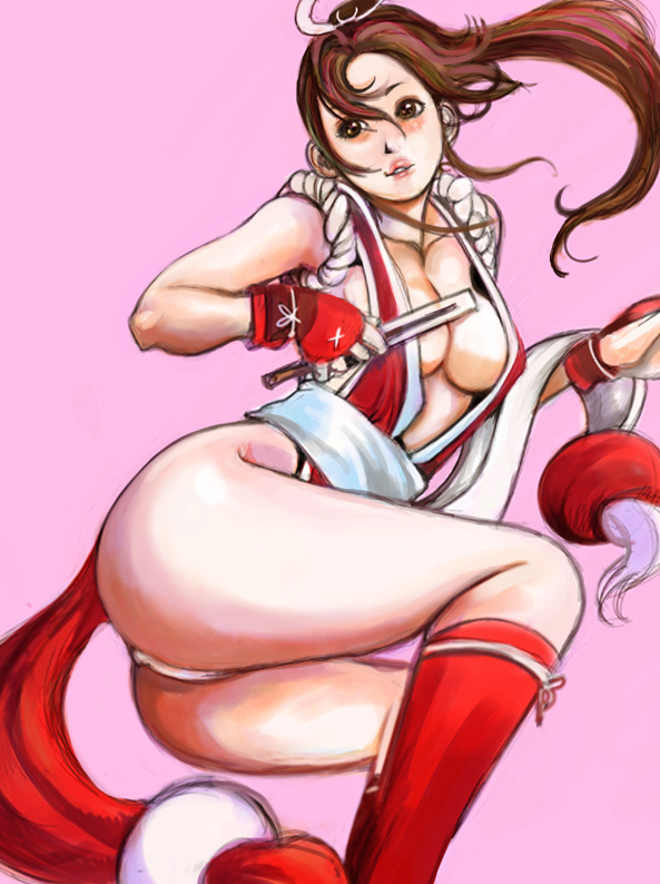 shiranui mai (the king of fighters and 2 more) drawn by kazaana