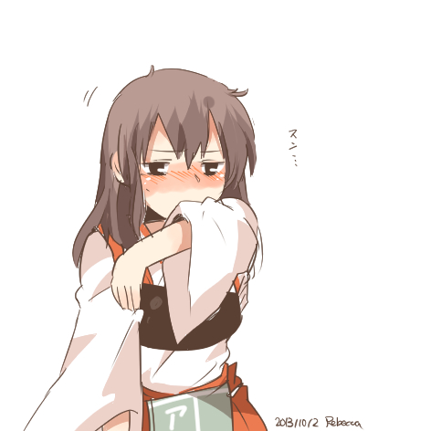 kaga and akagi (kantai collection) drawn by rebecca_(keinelove)