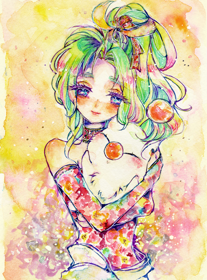 terra branford and moogle (final fantasy and 1 more) drawn by uwnsr