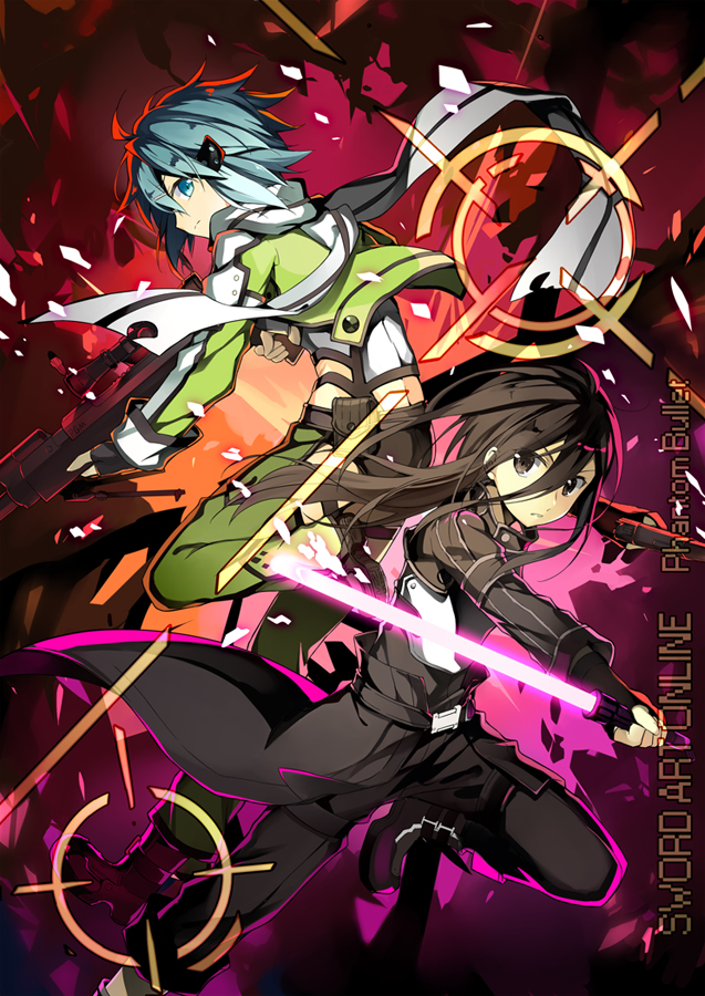 kirito and sinon (sword art online) drawn by kinoshita_neko