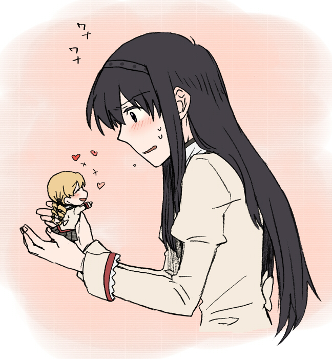 akemi homura and tomoe mami (mahou shoujo madoka magica) drawn by torinone