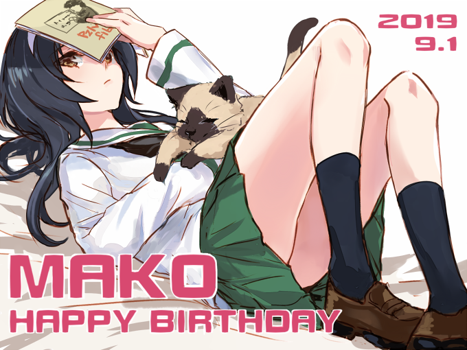 reizei mako (girls und panzer) drawn by yuuyu_(777)
