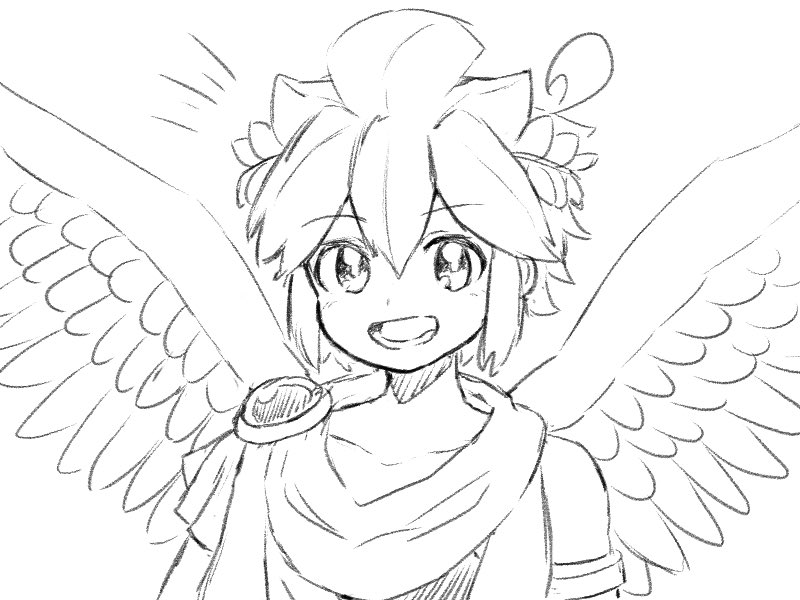 pit (kid icarus and 1 more) drawn by waffuum
