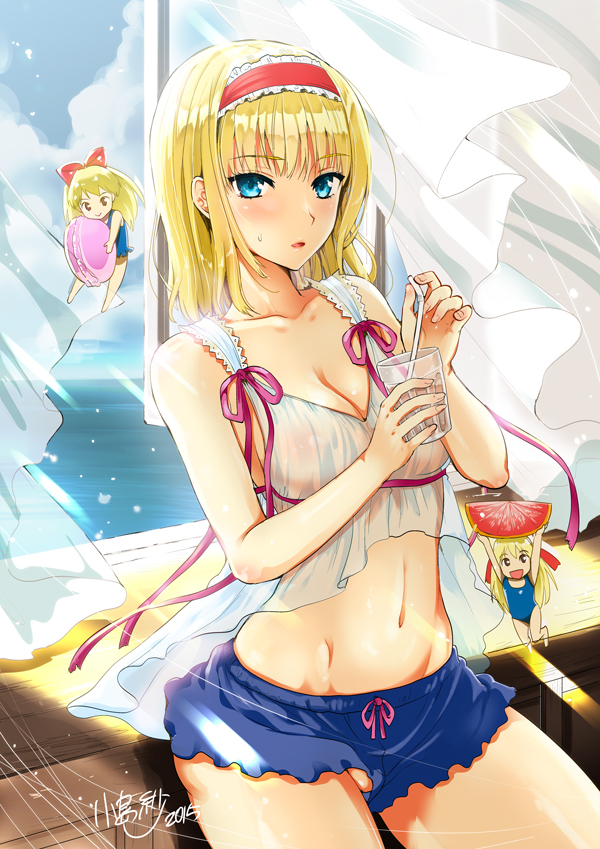 alice margatroid and shanghai doll (touhou) drawn by kojima_saya