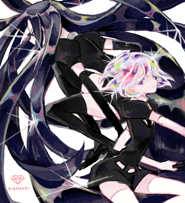 diamond and bort (houseki no kuni) drawn by megamegaglass