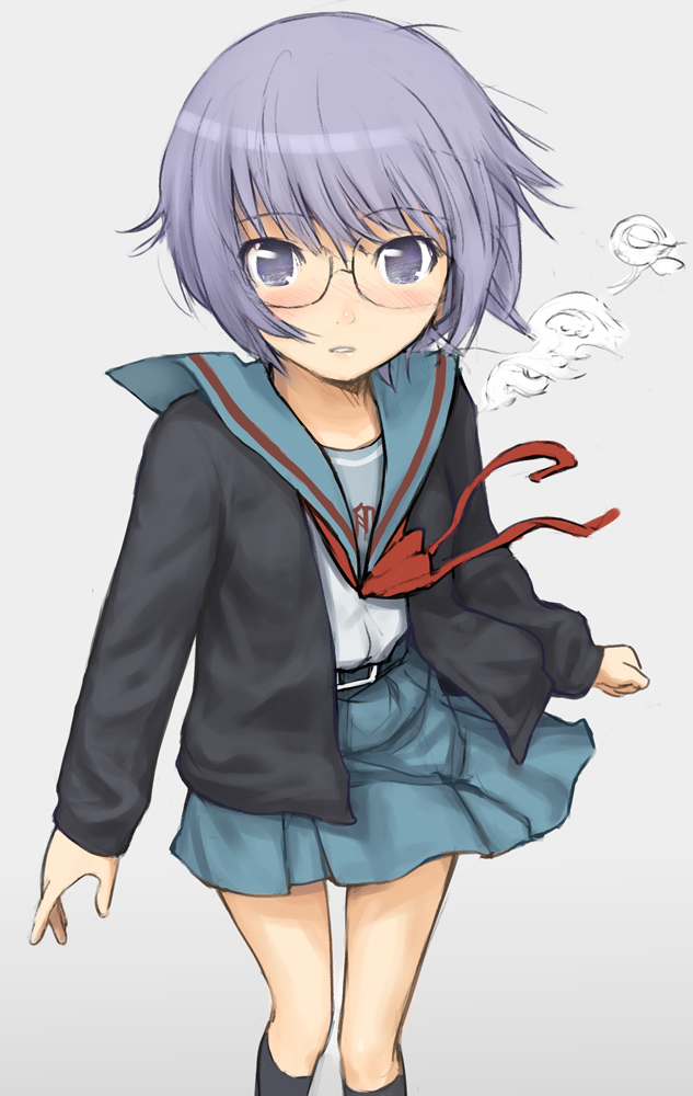 nagato yuki (suzumiya haruhi no yuuutsu and 1 more) drawn by homunculus_(alchemynote)