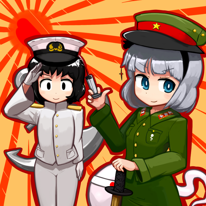 konpaku youmu and murasa minamitsu (touhou) drawn by ninniku_(ninnniku105)