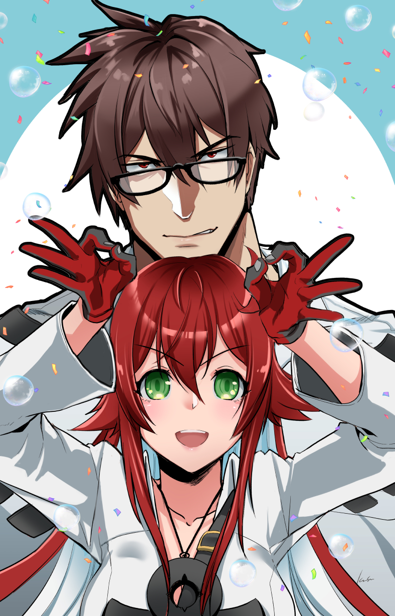 jack-o' valentine and sol badguy (guilty gear and 1 more) drawn by kusu_(moo1225)