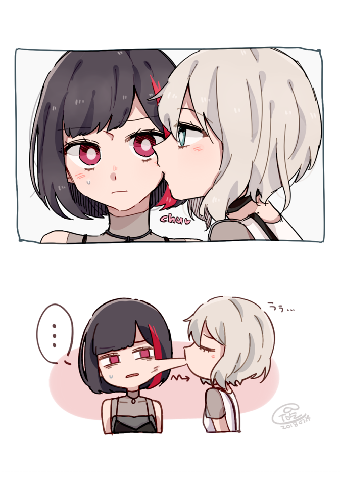 mitake ran and aoba moca (bang dream!) drawn by 19km_(grllkmlww)