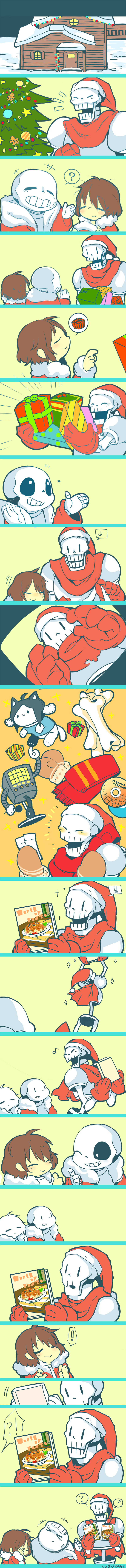 frisk, sans, papyrus, mettaton, and temmie (undertale) drawn by yokago