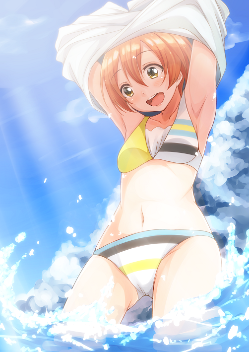 hoshizora rin (love live! and 1 more) drawn by akihila