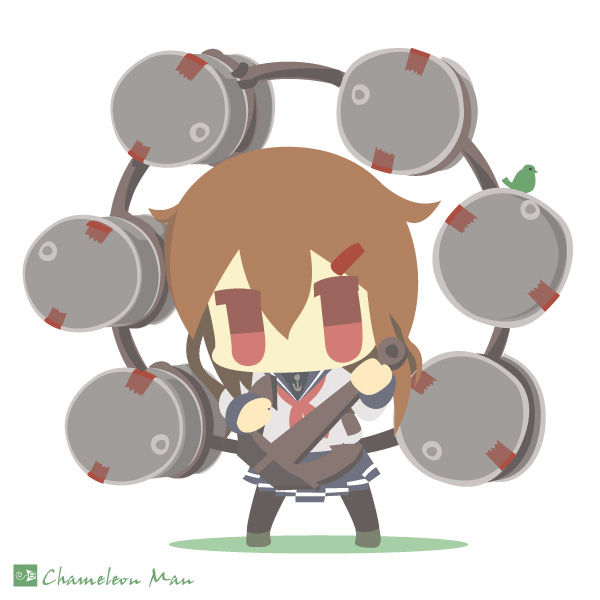 ikazuchi and raijin (kantai collection) drawn by chameleon_man_(three)