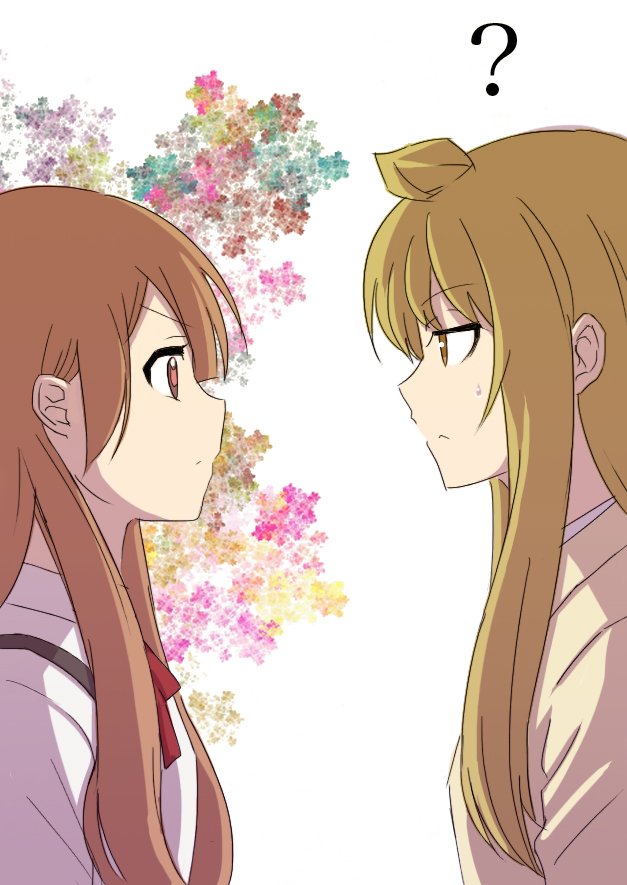 minami chiaki and oomuro hanako (yuruyuri and 2 more) drawn by myoujin_(black_ink)