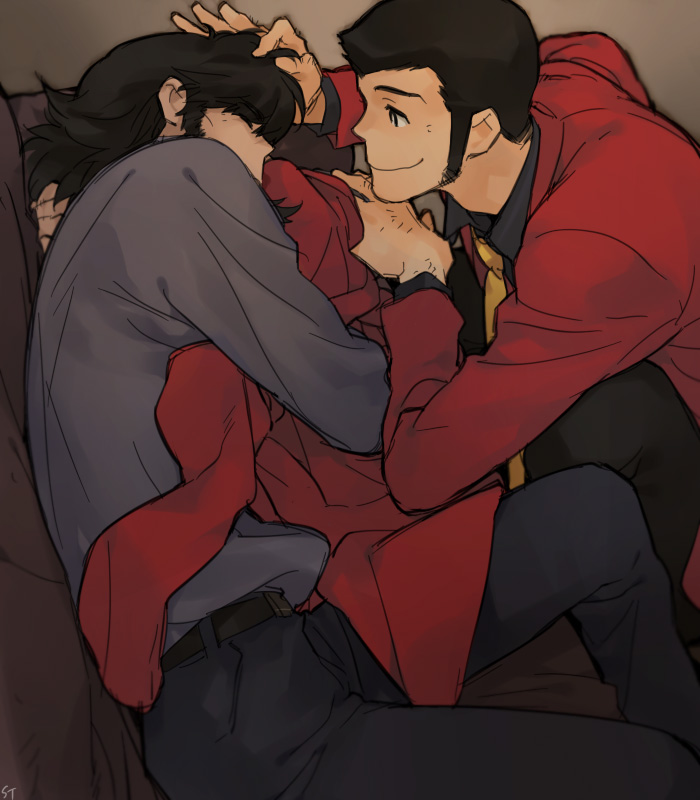 arsene lupin iii and jigen daisuke (lupin iii) drawn by toujou_sakana