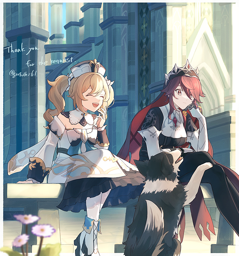 barbara and rosaria (genshin impact) drawn by suitchi_(gn4othi61)