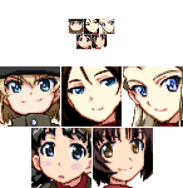 katyusha, nonna, clara, nina, and alina (girls und panzer) drawn by 2ac5
