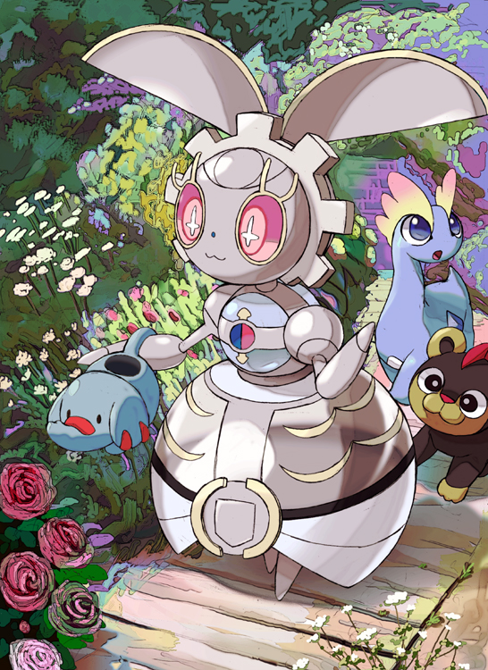phanpy, magearna, amaura, and litleo (pokemon) drawn by hijirino_yuuta