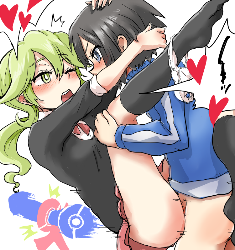 calem and lass (pokemon and 1 more) drawn by suzurino
