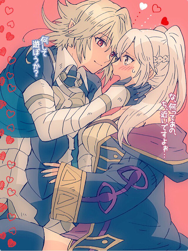 female robin and male corrin (fire emblem and 4 more) drawn by kiriya_(552260)