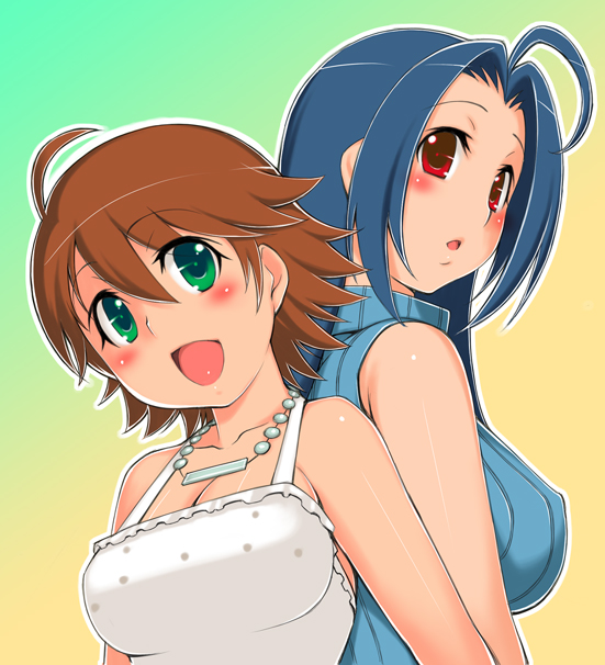 hoshii miki, miura azusa, and awakened miki (idolmaster and 1 more) drawn by seki_suzume